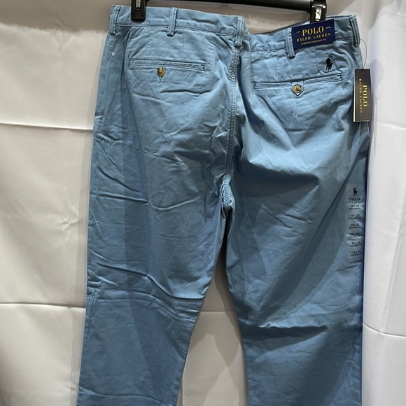 BNWT Polo Ralph Lauren Mens Polo pant 38x32" L Classic fit powder Blue - Picture 6 of 9
